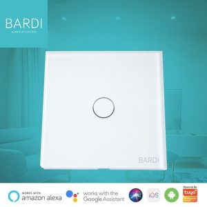 Bardi Smart Touch Wallswitch EU 1 Gang Putih Saklar Pintar Tuya Netral