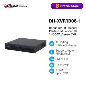 Dahua XVR 8 Channel DH-XVR1B08-I Penta-brid 1080N/720p Cooper 1U 1HDD WizSense Digital Video Record