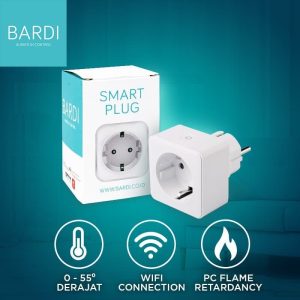 Bardi Smart Portable Plug 16A WiFi dengan power meter Wireless Colokan Steker Pintar 3520 Watt Tuya