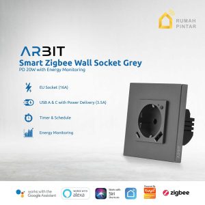 ARBIT Zigbee Wall Socket Colokan Stopkontak Power Delivery Charge PD 20W USB A C tuya