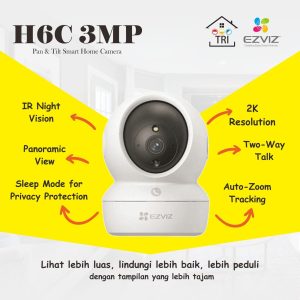 Ezviz H6c Pro 2K 3MP Smart Wifi Pan Tilt IP Camera CCTV Indoor