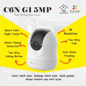 EZVIZ C6N G1 3K Resolusi 5MP IP Camera CCTV Wifi Pan Tilt Kamera CCTV Wireless