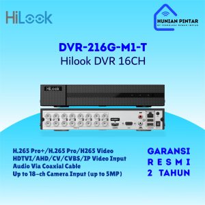 HiLook DVR 216G-M1/T 16 CHANNEL 2MP 1080P HD Support All channels HDTVI Two-way Audio Technology