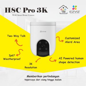 Ezviz H8C Pro 2K 3MP Outdoor CCTV Pan & Tilt Wifi IP Camera Smart Tracking