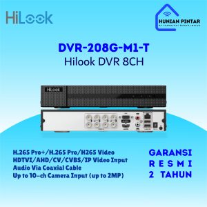 HiLook DVR 208G-M1/T 8 CHANNEL 2MP 1080P HD Support All channels HDTVI Two-way Audio Technology