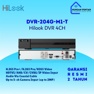 HiLook DVR 204G-M1/T 4 CHANNEL 2MP 1080P HD Support All channels HDTVI Two-way Audio Technology