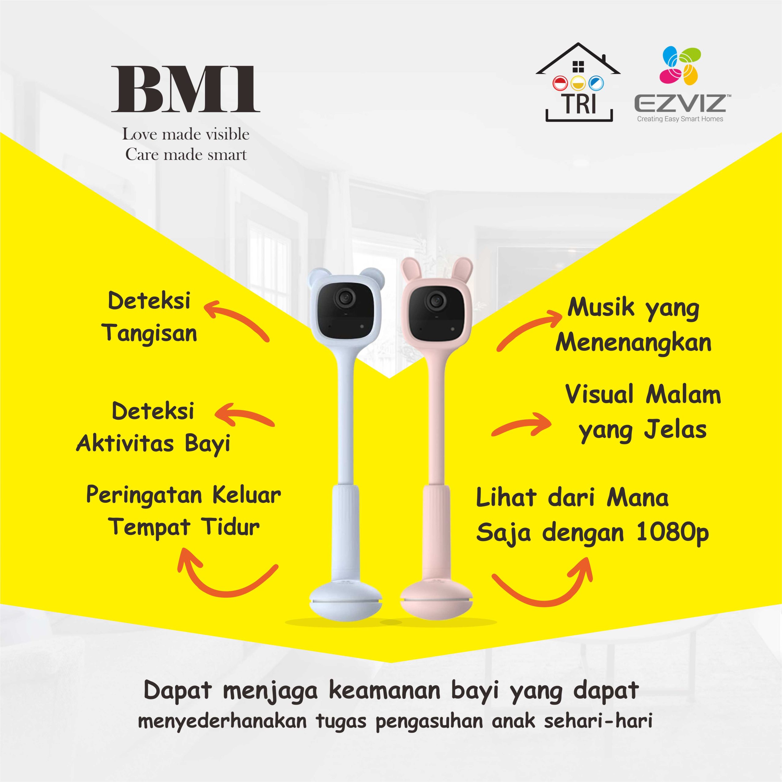 Ezviz BM1 2MP Baby Camera Two Way Talk 1080p CCTV Battery Powered